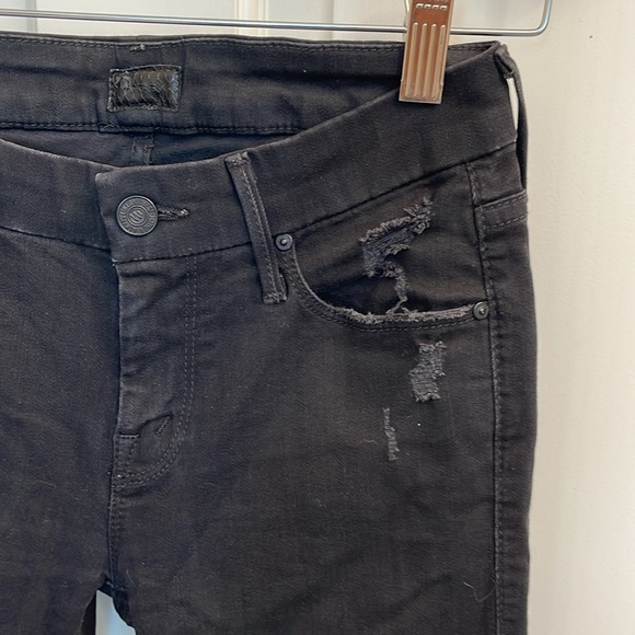 EUC Mother black skinny cropped skinny jeans 25 - Picture 2 of 16